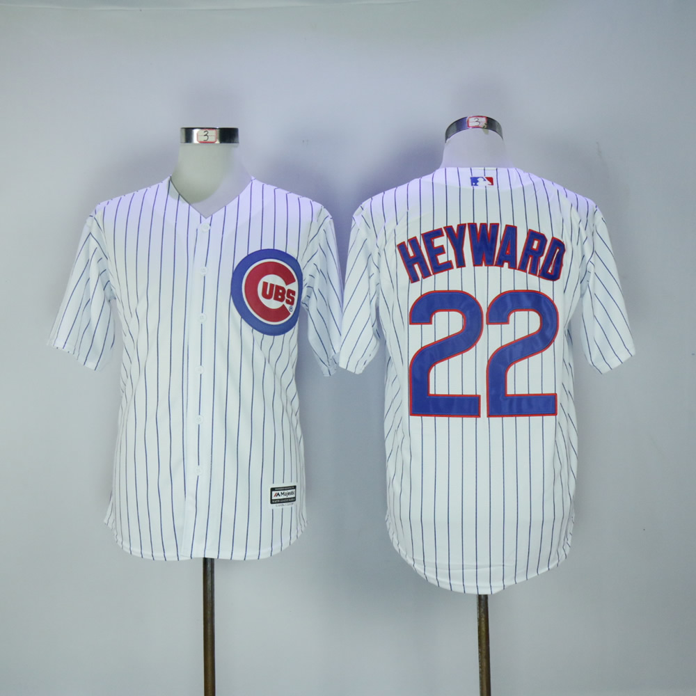 Men Chicago Cubs #22 Heyward White Game MLB Jerseys